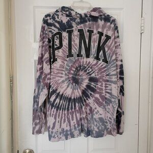 PINK VICTORIA'S SECRET Pullover Tie Dye Hoodie Size 2X